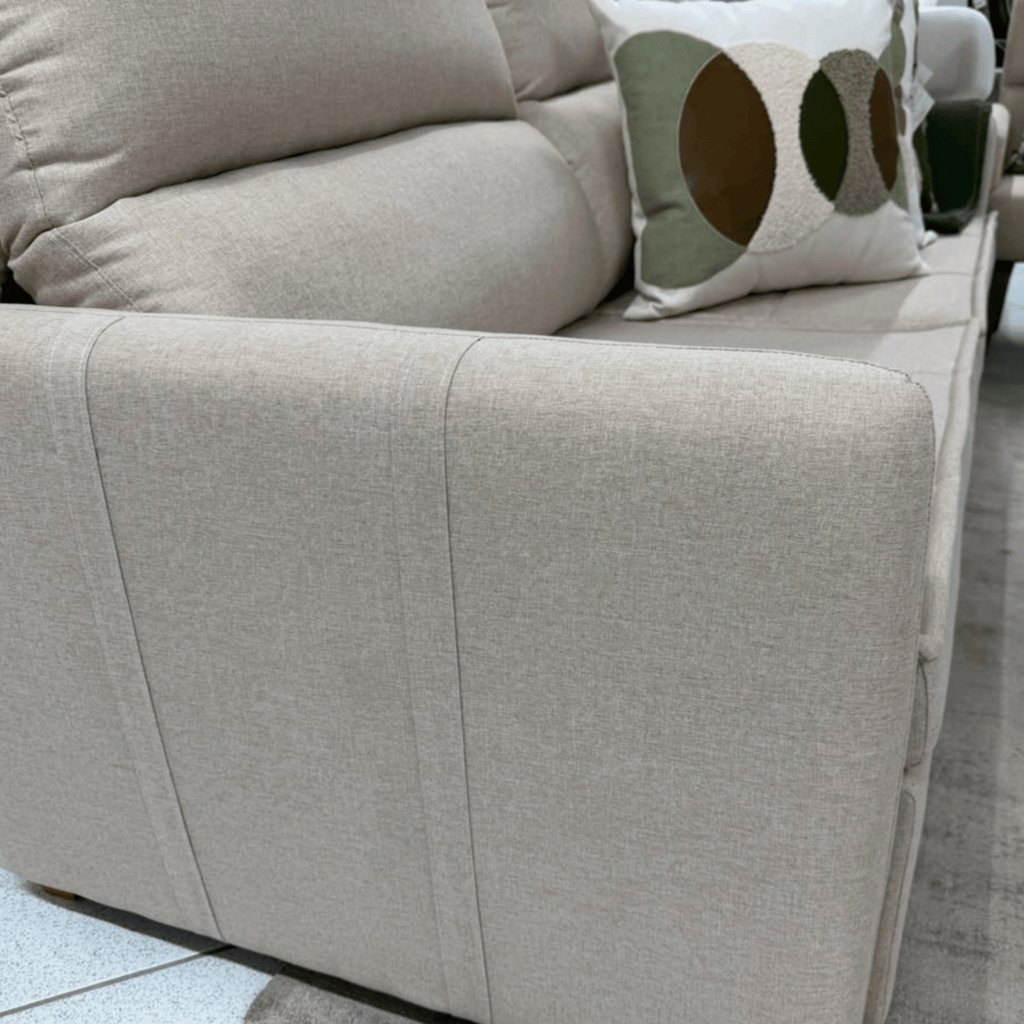 Sofá Argos 200cm Molufan 2 Assentos Retráteis com Encostos Reclináveis Linho Bege