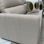 Sofá Argos 200cm Molufan 2 Assentos Retráteis com Encostos Reclináveis Linho Bege