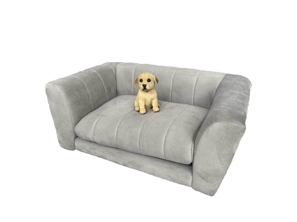 Sofá Pet Alure 80cm Molufan Veludo Prata