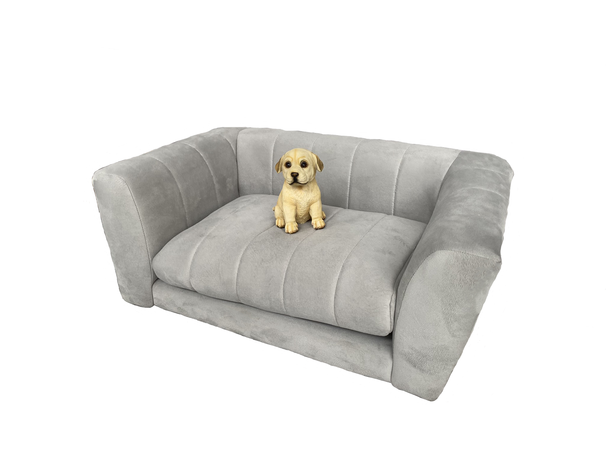 Sofá Pet Alure 80cm Molufan Veludo Prata