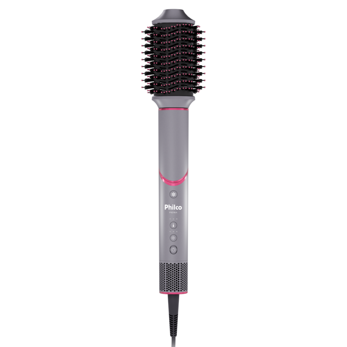 Secador de Cabelo Philco Tecnologia Fast Dry 1450W Cinza e Rosa 220V