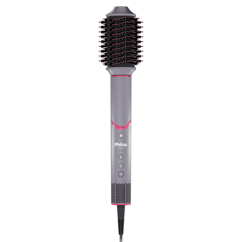 Secador de Cabelo Philco Tecnologia Fast Dry 1450W Cinza e Rosa 220V