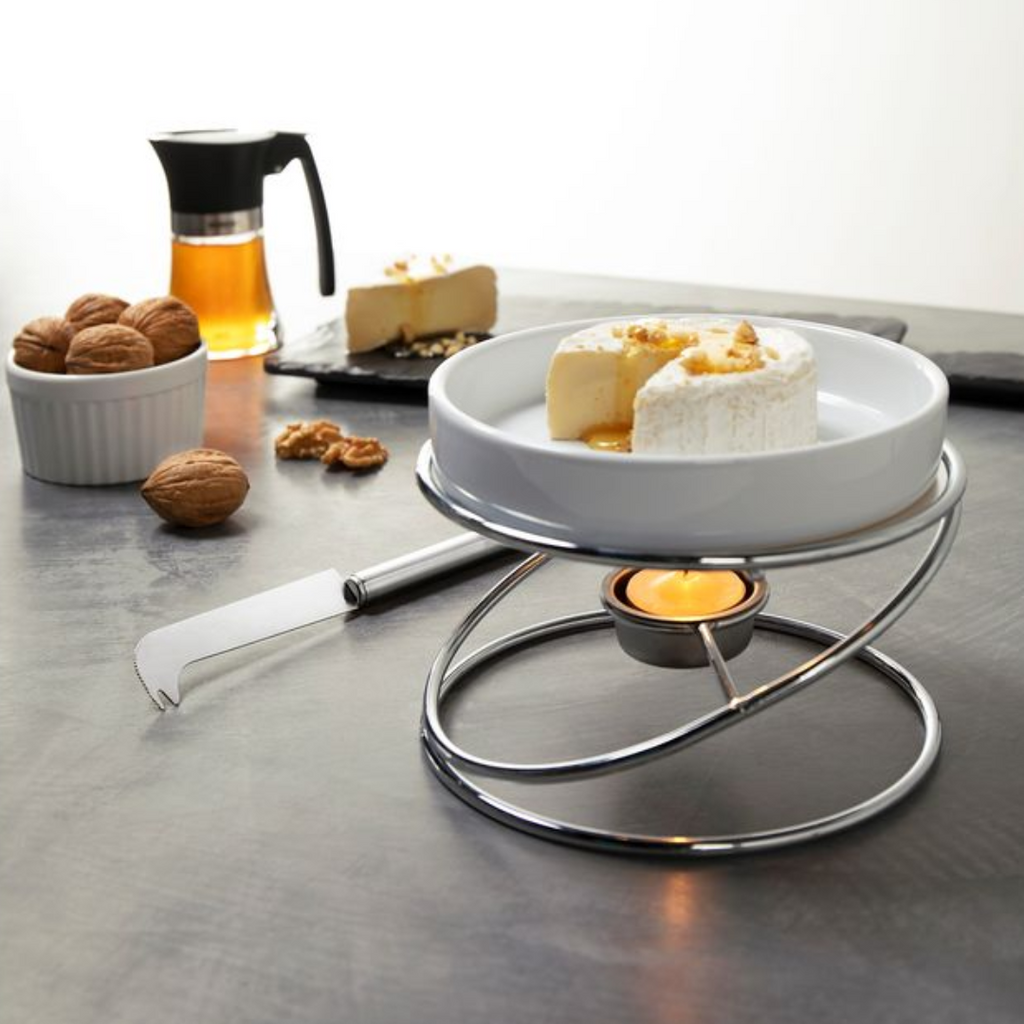 Rechaud para Queijo Brie Brinox 4 peças Branco