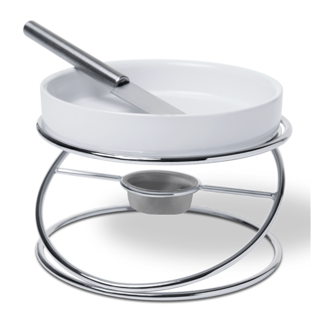 Rechaud para Queijo Brie Brinox 4 peças Branco