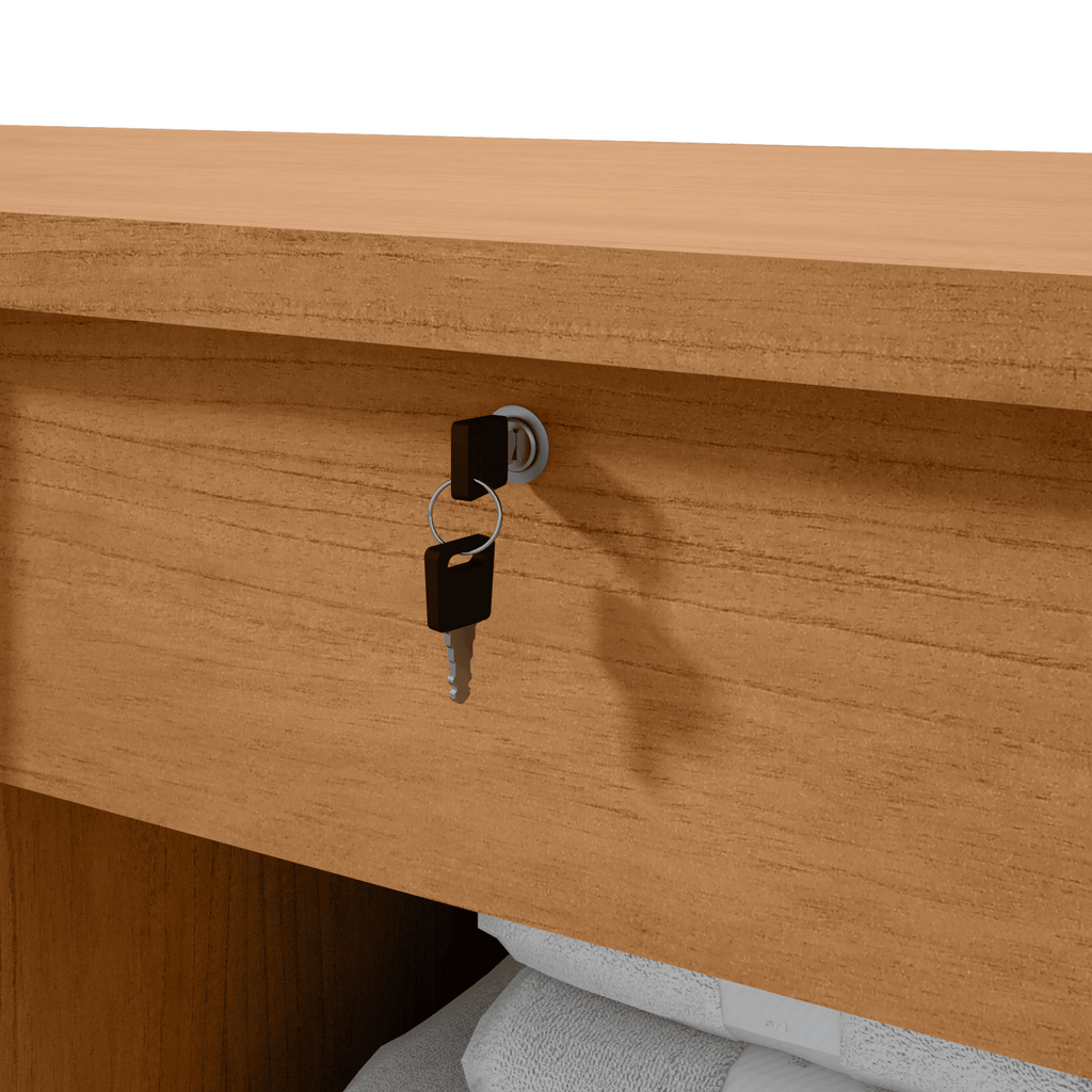 Cômoda Vedra 173cm Lopas 7 Gavetas 2 Portas Amêndoa Clean