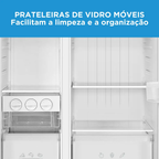 Refrigerador Midea 511L Side By Side Inverter Smart Inox 220V