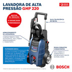 Lavadora de Alta Pressão Bosch GHP 220 Motor de Indução 2200 PSI 220V