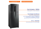 Refrigerador Electrolux 480L IT70B Duplex Efficient AutoSense SmartBivolt Black Inox Bivolt
