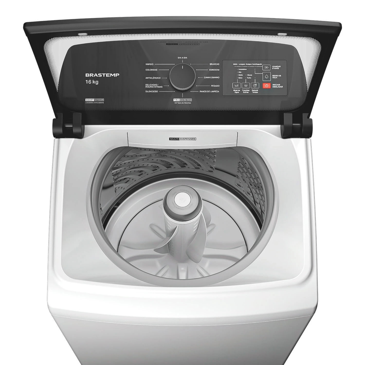 Lavadora de Roupas Brastemp Advanced 16Kg BWF16AB Cesto Inox Ciclo TiraManchas Branco 220V