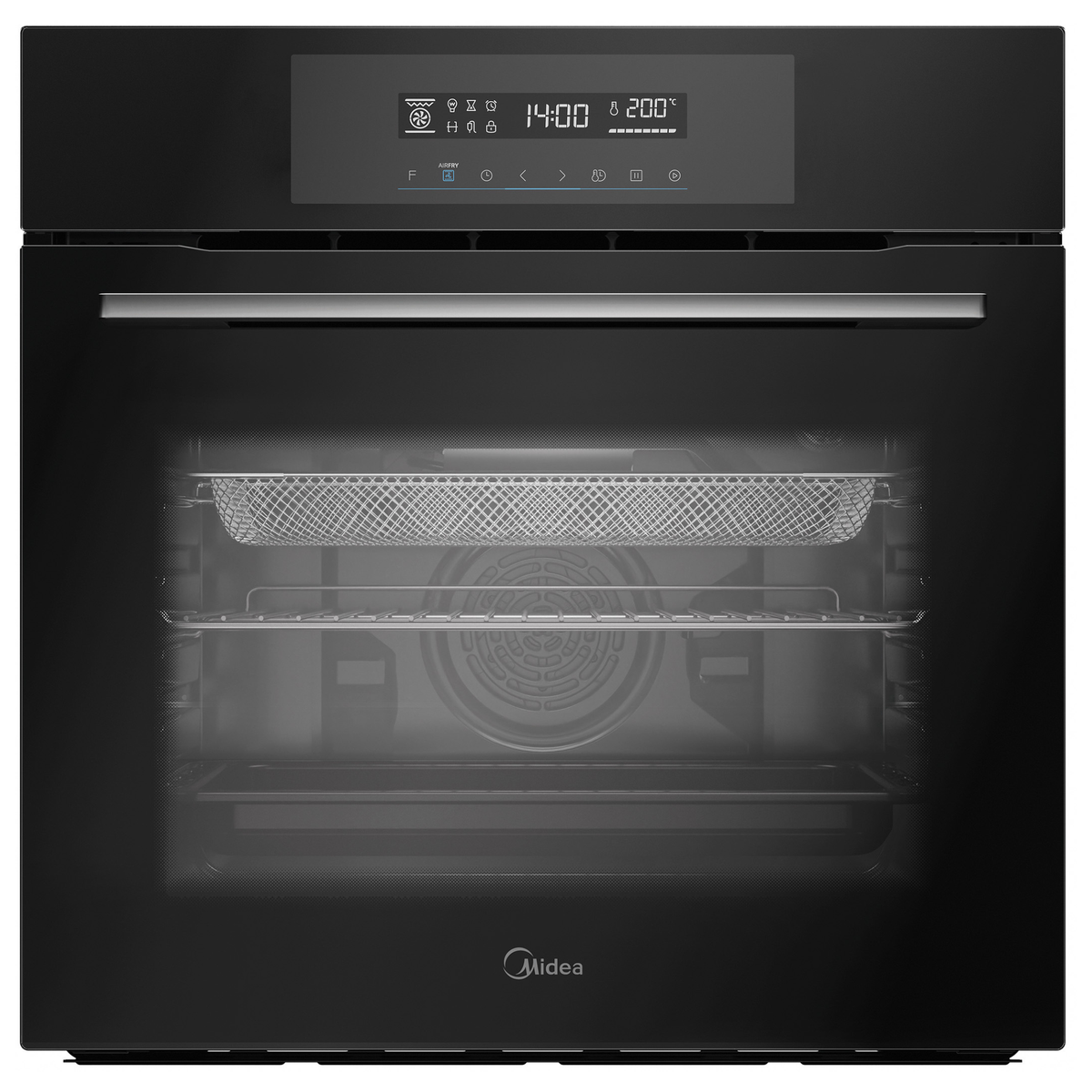 Forno de Embutir Elétrico Midea 80L TST80P2 com Função Air Fryer Preto 220V