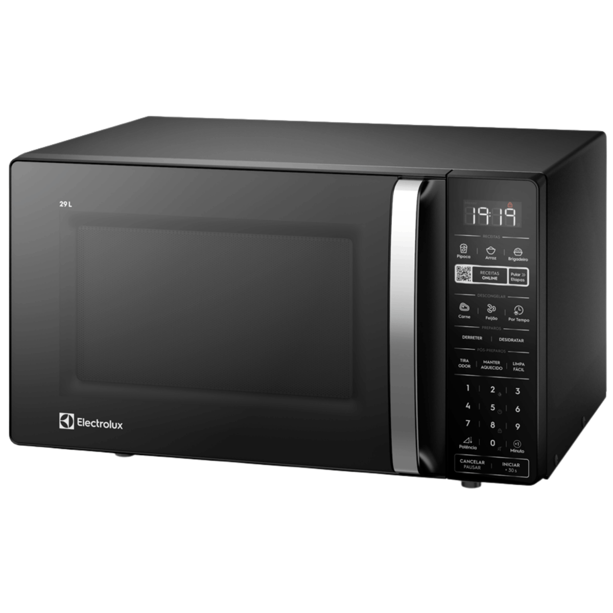 Micro-ondas Electrolux 29L Efficient ME29P Função Descongelamento Assistido Preto 220V