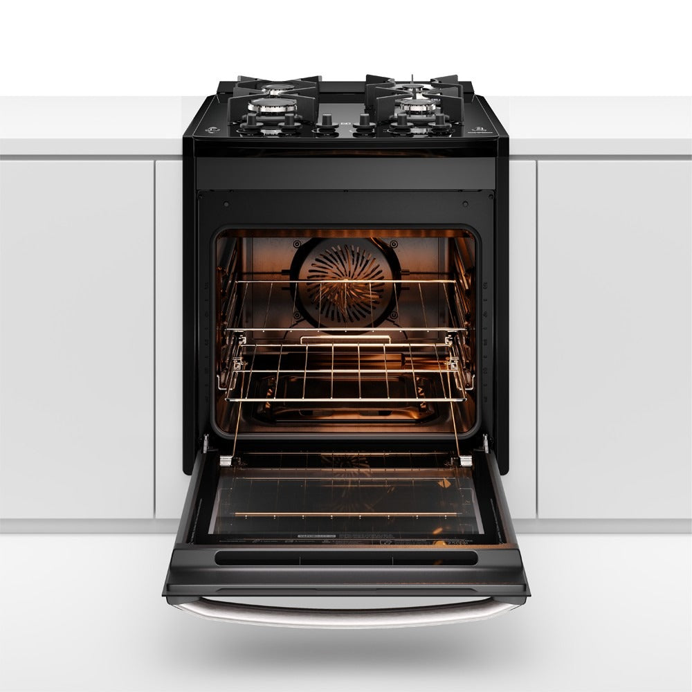 Fogão de Embutir 4 Bocas Electrolux Experience FE4BB Mesa de Vidro e VaporBake Preto Bivolt