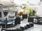 Cooktop à Gás Fischer 5 Bocas Infinity Tripla Chama 26298-62470 Grades em Ferro Fundido Vidro Branco Bivolt