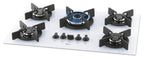 Cooktop à Gás Fischer 5 Bocas Infinity Tripla Chama 26298-62470 Grades em Ferro Fundido Vidro Branco Bivolt