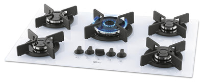 Cooktop à Gás Fischer 5 Bocas Infinity Tripla Chama 26298-62470 Grades em Ferro Fundido Vidro Branco Bivolt