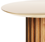 Mesa Lateral Living Redonda Imcal 56x43 Off White