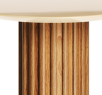 Mesa Lateral Living Redonda Imcal 56x43 Off White