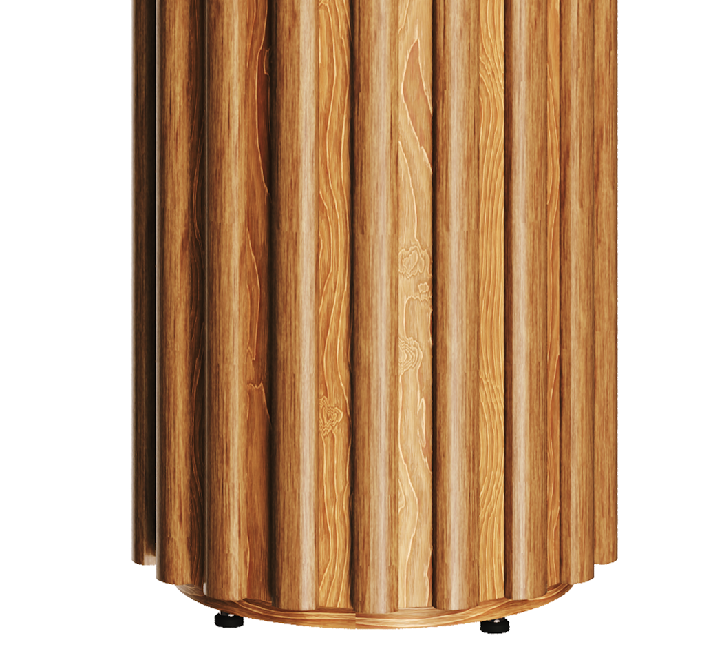 Mesa Lateral Living Redonda Imcal 56x43 Off White