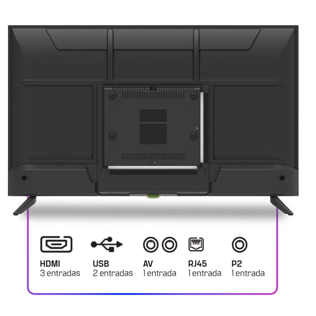 Smart TV LED 32" HD HQ Frameless Slim Android Bivolt