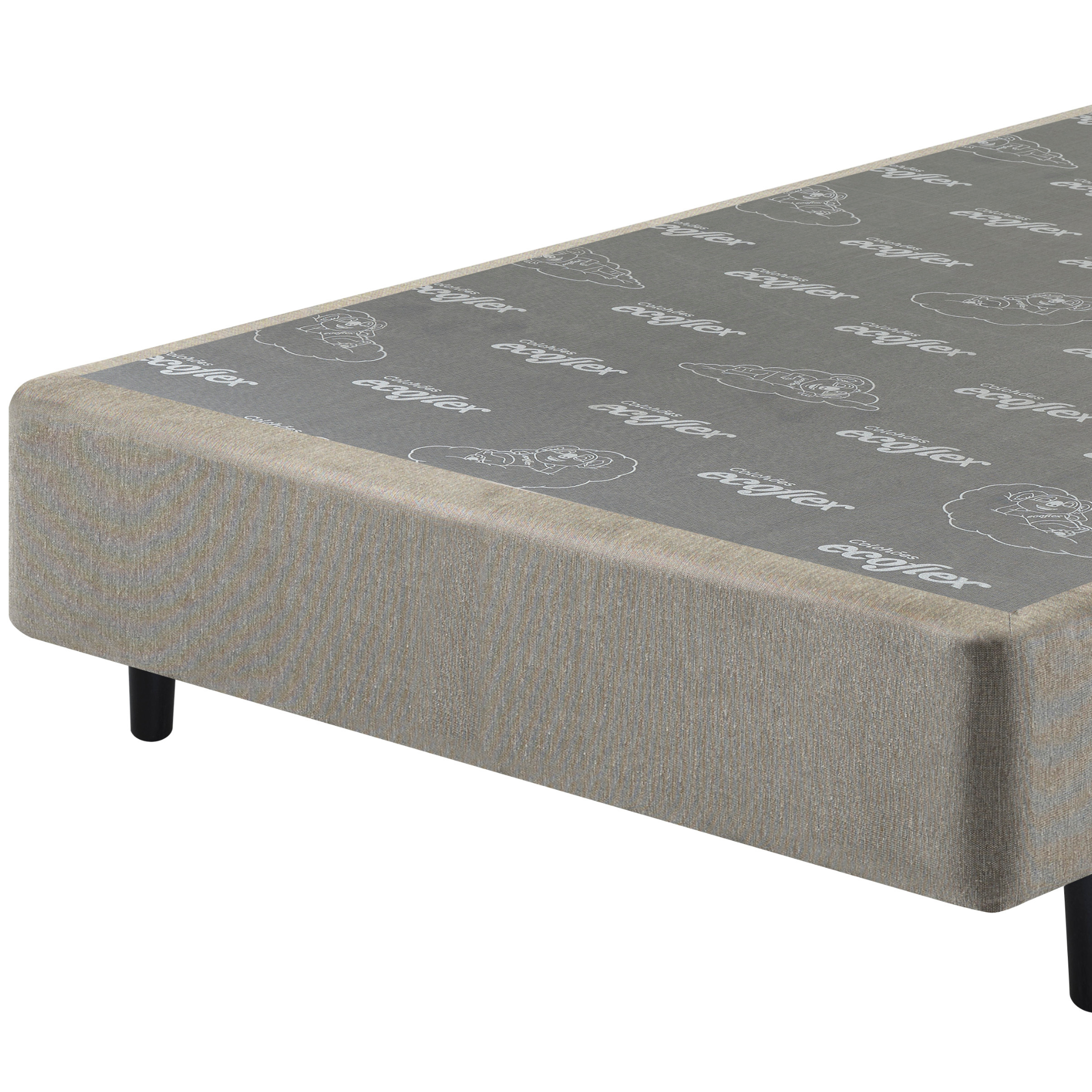 Base Para Colchão Viúva Agile Ecoflex 120x198x25cm Cinza Chumbo