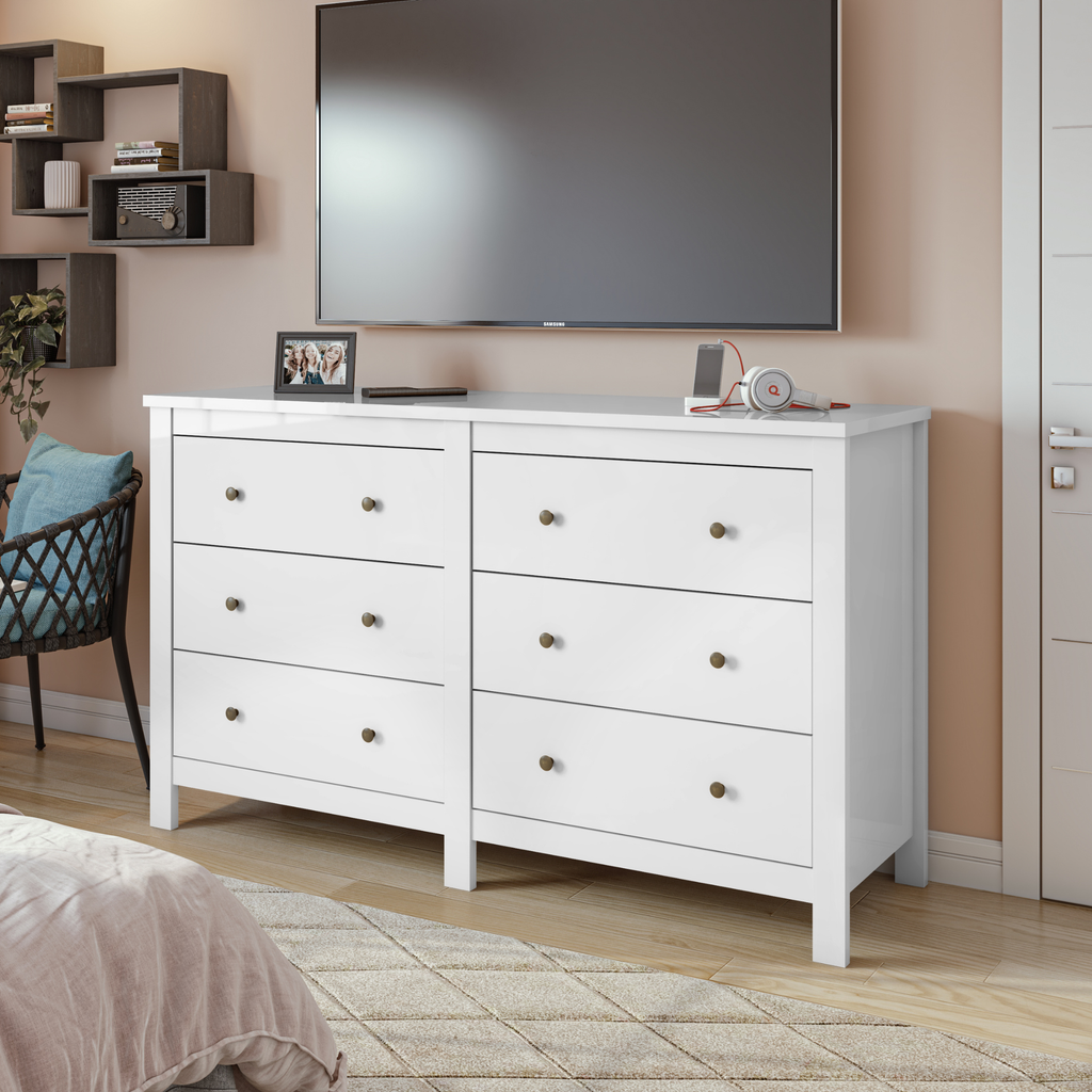 Cômoda Maggiore Lopas 6 Gavetas 162cm Branco