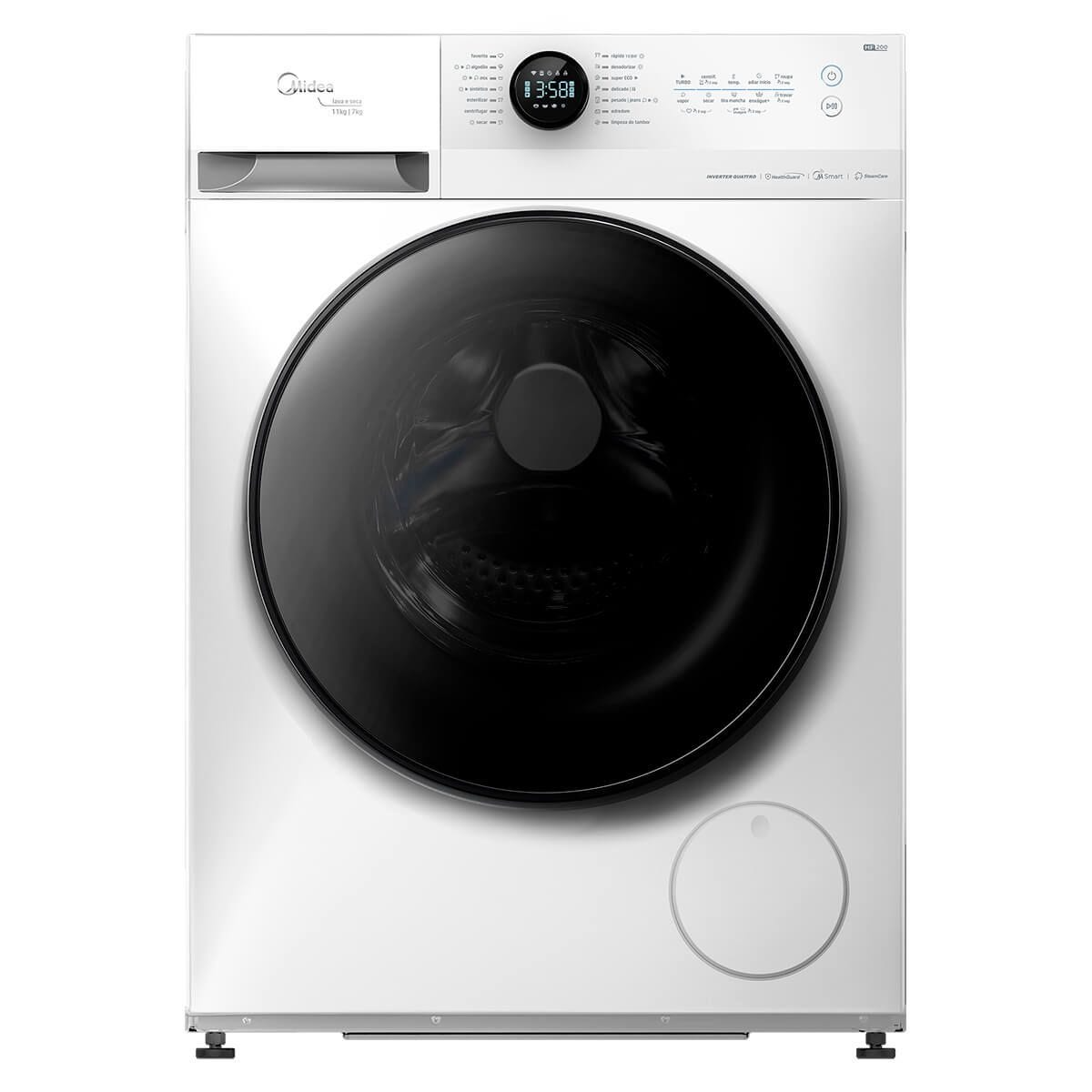 Lava e Seca Midea 11KG MF200D110WB/WK-02 HealthGuard Smart Motor Inverter Branco 220V