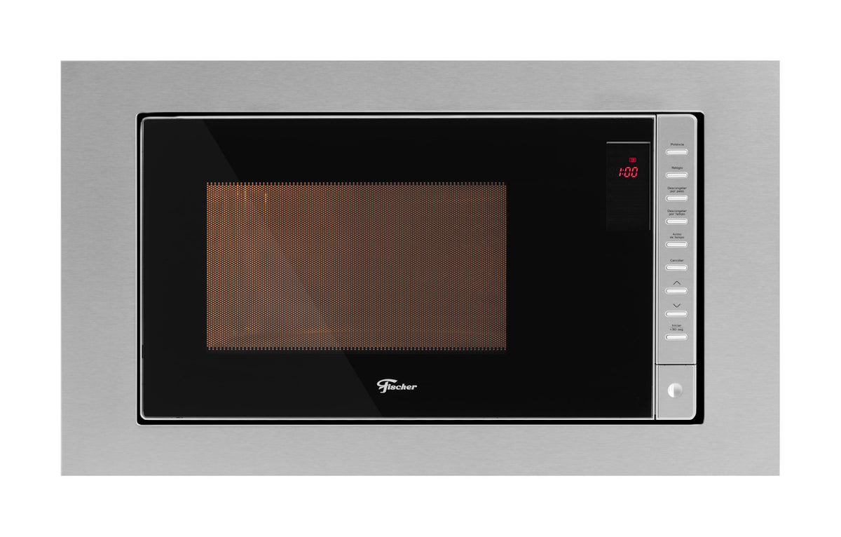 Kit Fischer de Embutir Forno Elétrico 50 Litros Infinity+Micro-ondas 25 Litros Fit Line Inox 220V
