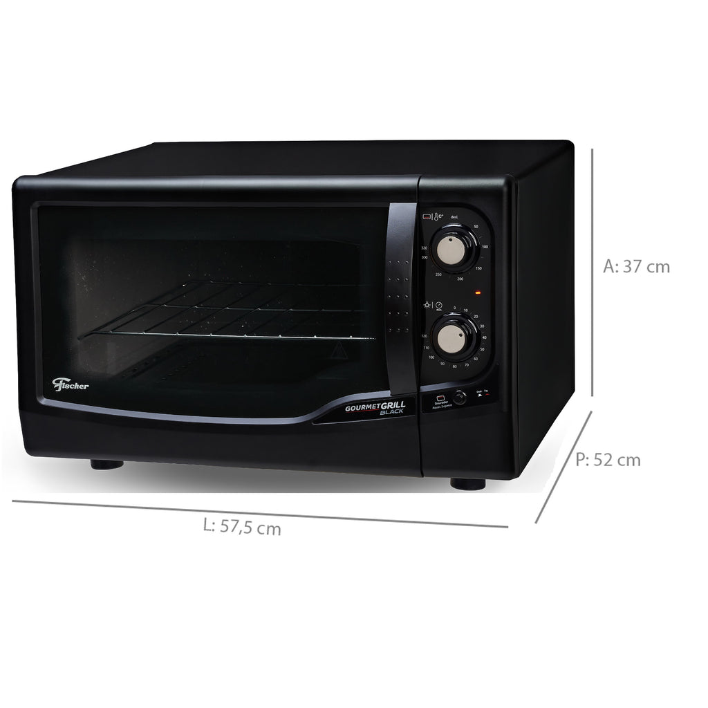 Forno Elétrico de Bancada Fischer 44L Gourmet com Grill Preto 220V