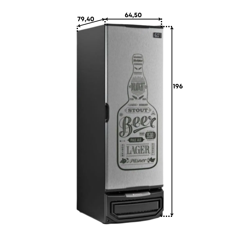 Cervejeira Gelopar 570L GCB-57 GW/TI Adesivado Inox 220V