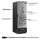 Cervejeira Gelopar 570L GCB-57 GW/TI Adesivado Inox 220V