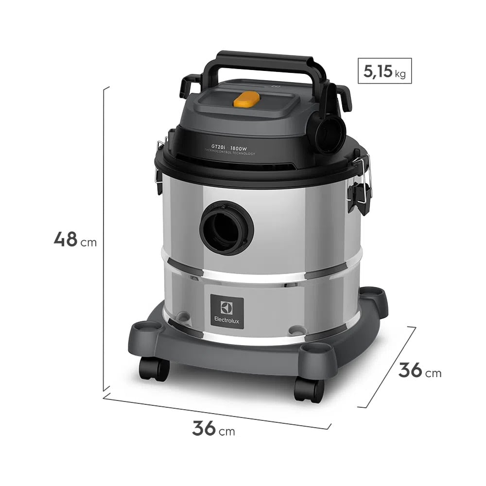 Aspirador de Água e Pó Electrolux 1800W GT20I Inox 220V