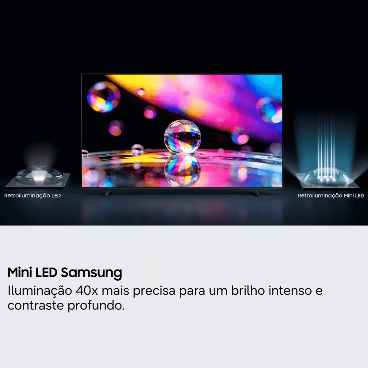 Smart TV Mini LED 85" 4K Samsung M75H Vision AI Bivolt