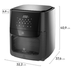 Fritadeira Elétrica Sem Óleo AirFryer 12L Electrolux Experience por Rita Lobo Grafite 220V