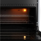 Fogão 5 bocas Mueller MFV5BF com Mesa de Vidro e Grades de Ferro Fundido Preto 220V