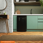 Frigobar Consul Retrô 117L CRA12ME Preto Vinil 220V