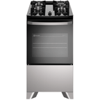 Fogão 4 Bocas Electrolux Efficient FE4GG Piso Mesa de Vidro Tripla Chama PerfectCook Cinza Bivolt