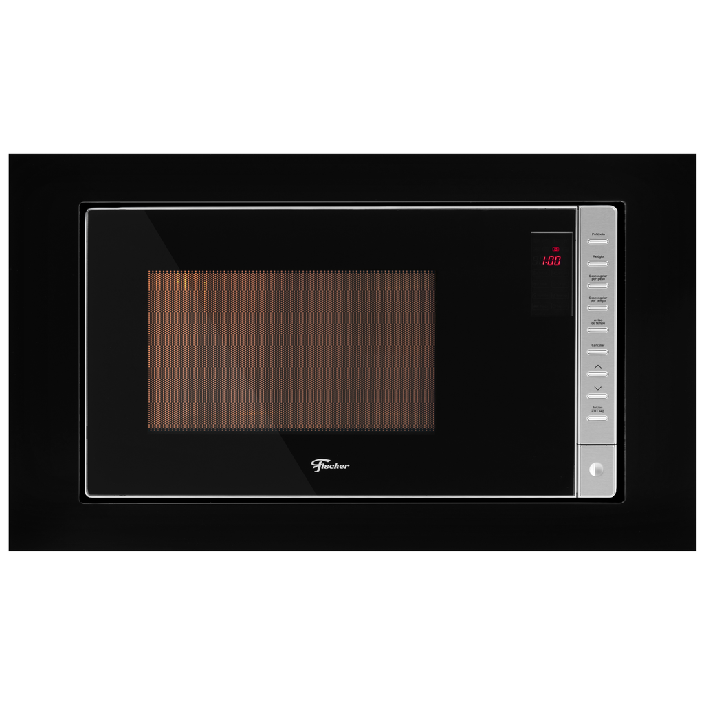 Kit Fischer de Embutir Forno Elétrico Infinity 78L com Air Fryer + Micro-ondas 25L Fit Line Preto 220V