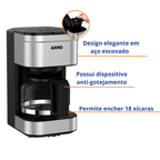Cafeteira Arno Preferita CFPF 750mL Inox/Preto 220V