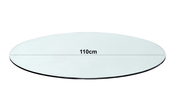 Vidro 6mm 110x110cm Redondo Lapidado Incolor