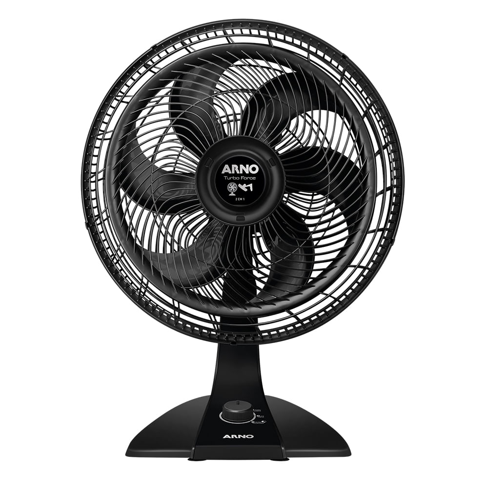 Ventilador de Mesa/Parede Arno Turbo Force VF42 40cm Preto 220V