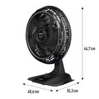 Ventilador de Mesa/Parede Arno Turbo Force VF42 40cm Preto 220V