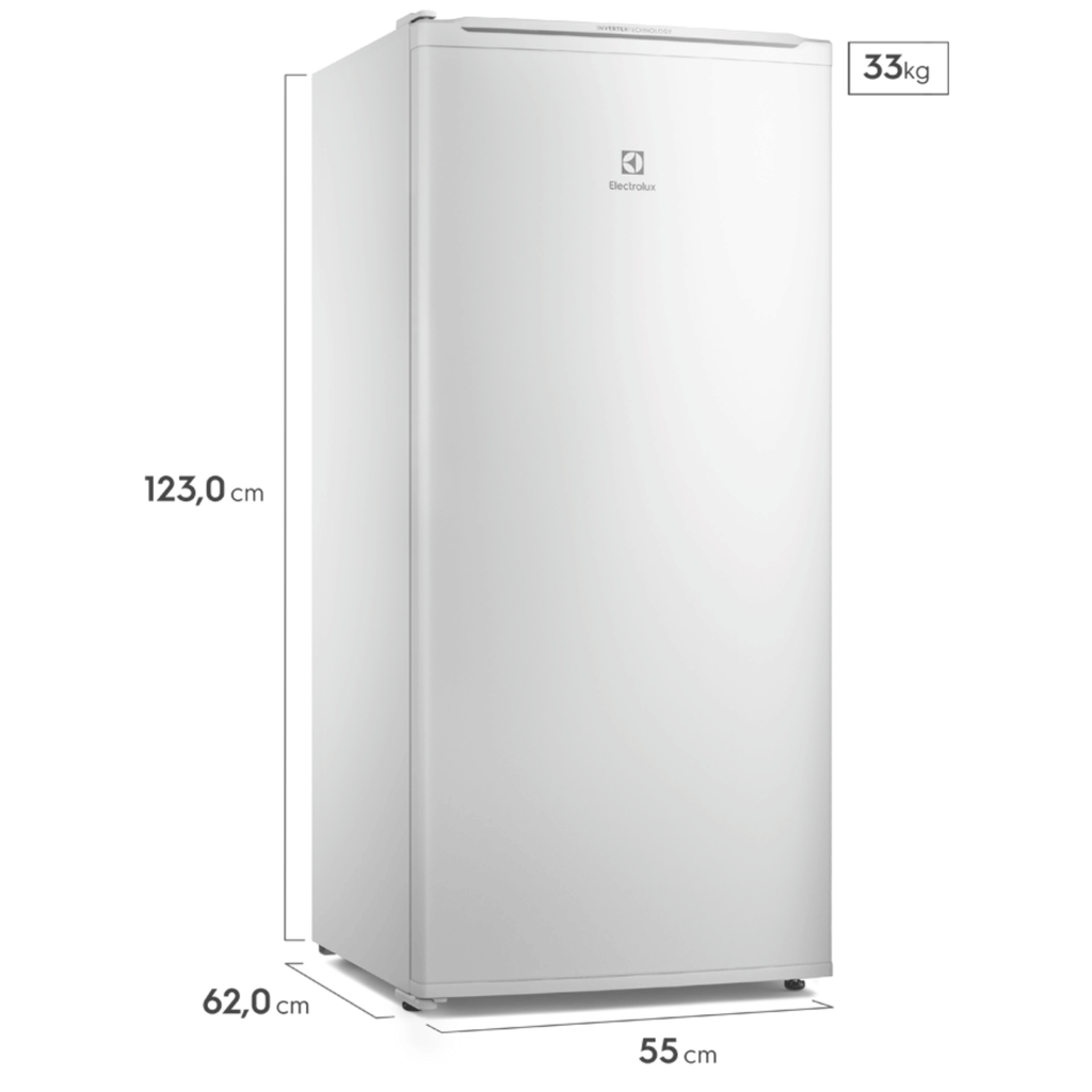 Freezer Vertical Efficient Electrolux 175L Inverter FEI19T Branco Bivolt