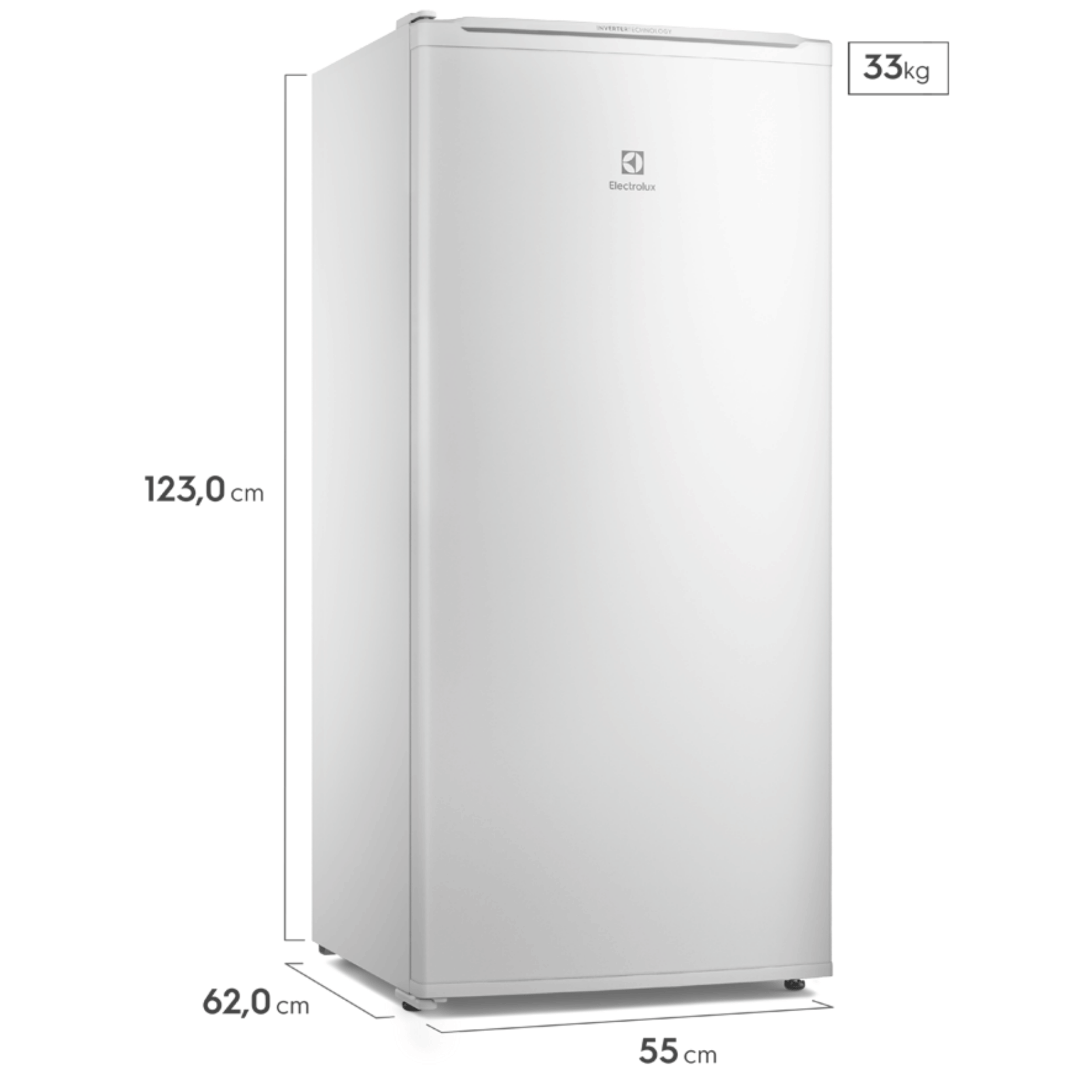 Freezer Vertical Efficient Electrolux 175L Inverter FEI19T Branco Bivolt