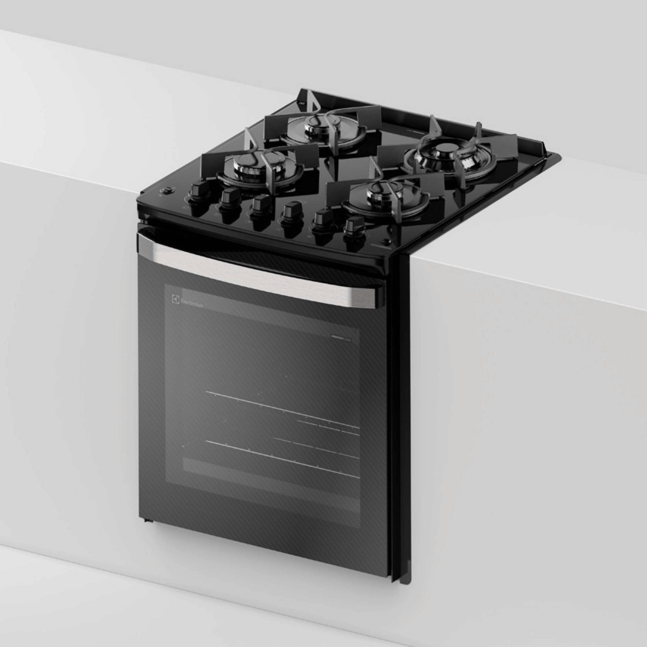 Fogão de Embutir 4 Bocas Electrolux Experience FE4EB com Mesa de Vidro PerfectCook360 Preto 220V