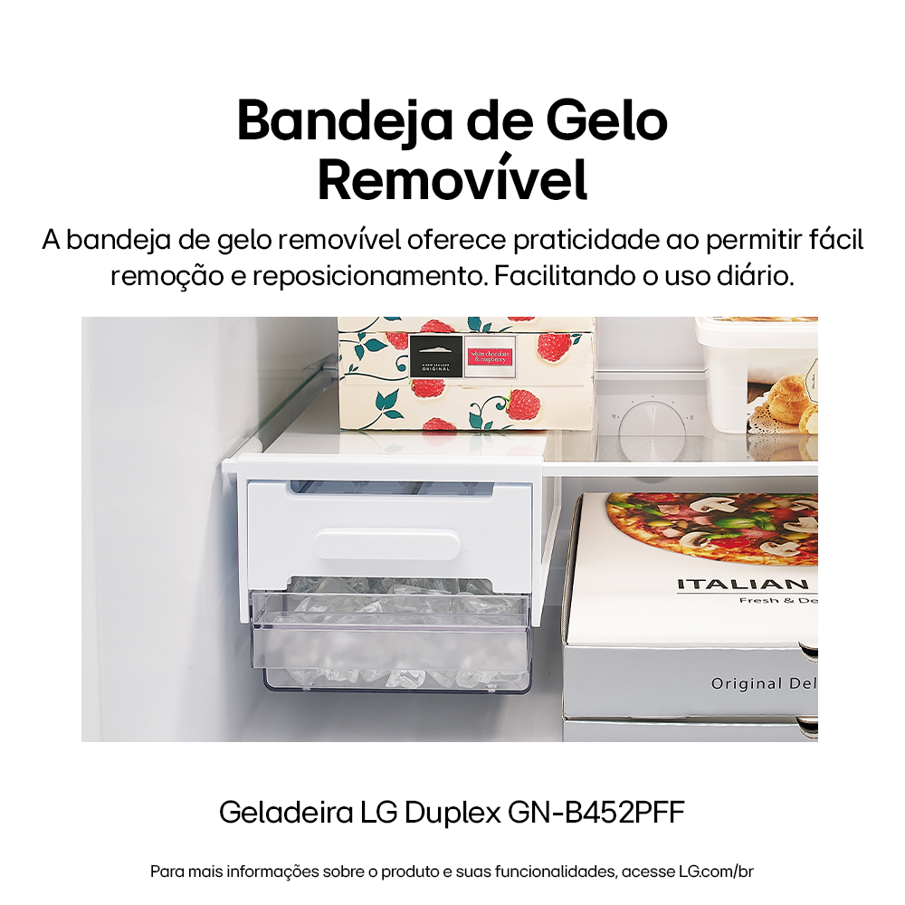 Refrigerador LG 461L Duplex Inverter Inox 220V