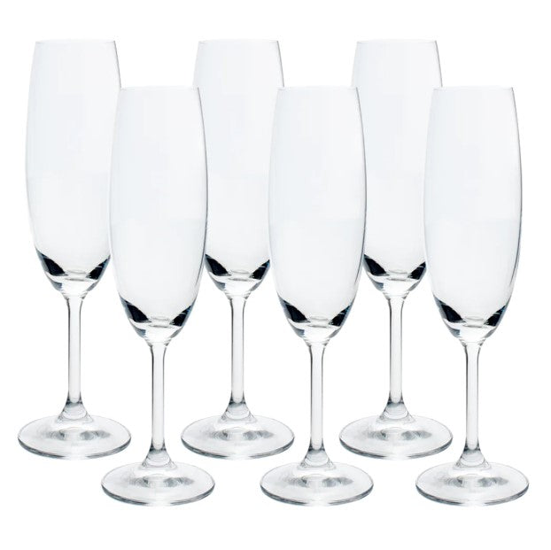 Jogo de 6 Taças para Champanhe Full-Fit em Cristal Ecológico 220ml