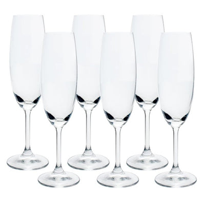 Jogo de 6 Taças para Champanhe Full-Fit em Cristal Ecológico 220ml