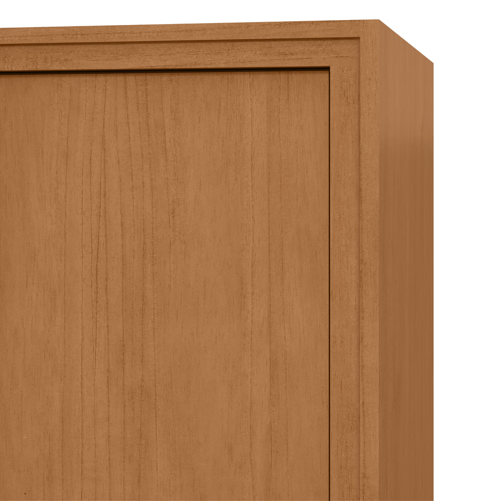 Roupeiro Ergon Lopas 8 Portas 270cm 100% MDF Amêndoa Clean