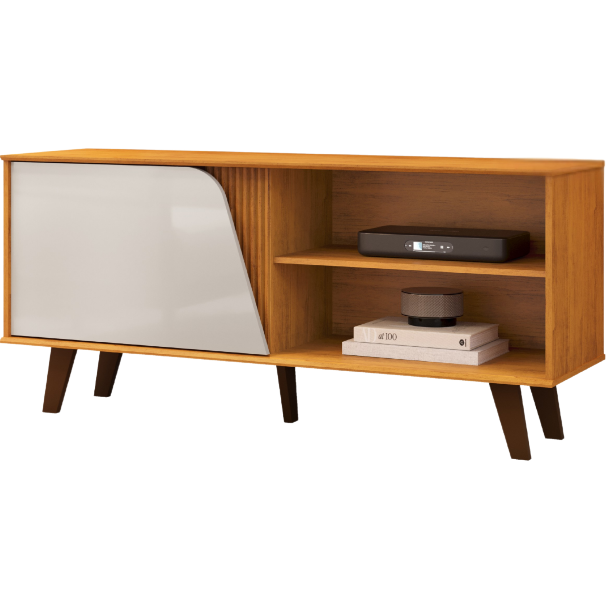 Rack Íris DJ Móveis 120cm Cedro e Bali