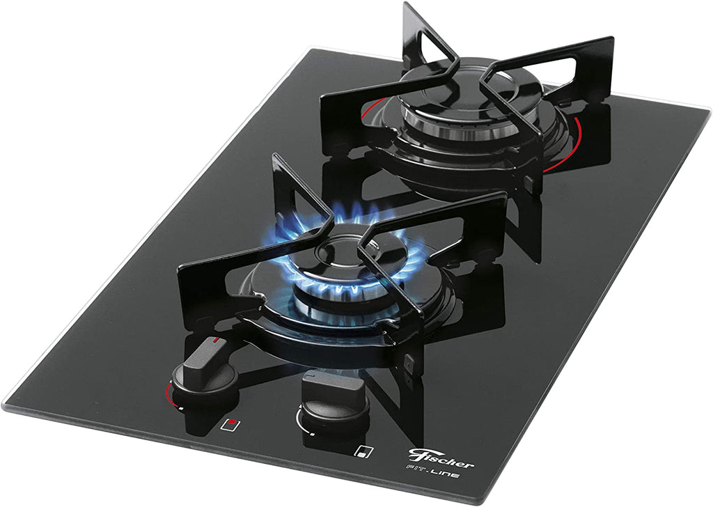 Cooktop à Gás Fischer 2 Bocas Fit Line 27185-60015 Vidro Preto Bivolt